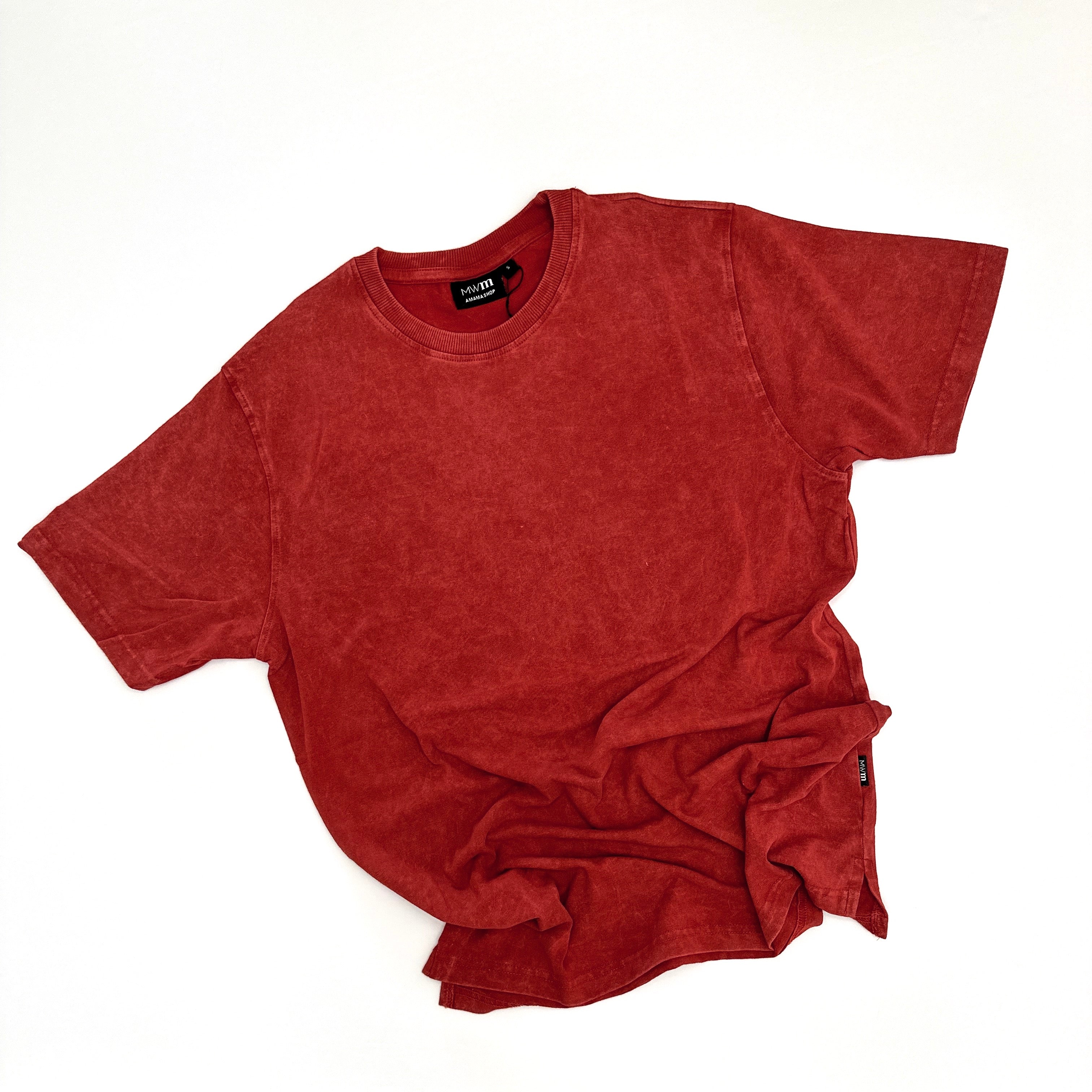 Adult Acid Wash Tee - Red
