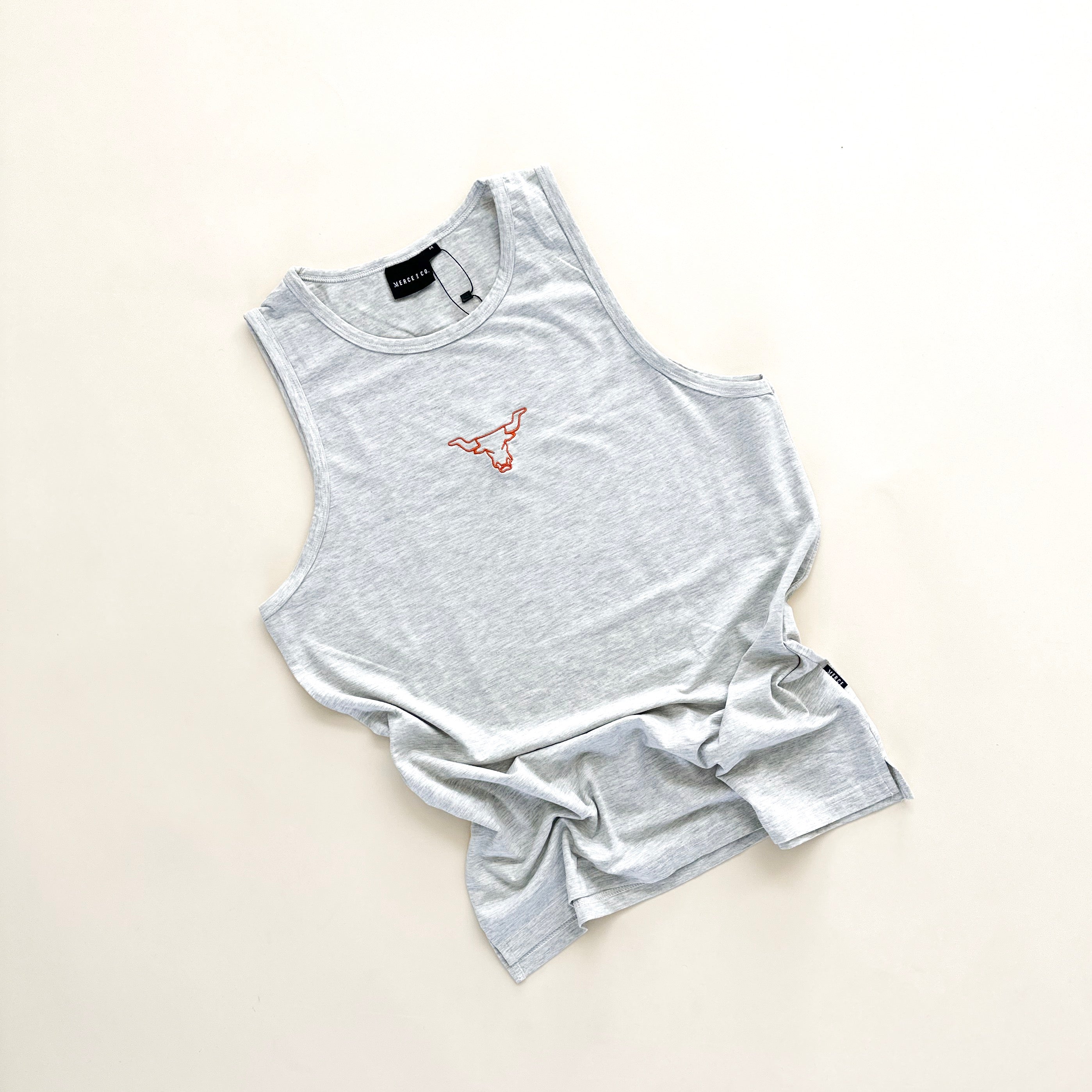 Longhorn Center Chest Embroidered Tank