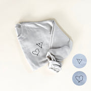 Custom Heart Handwriting Embroidered Crewneck - 1-5 hearts