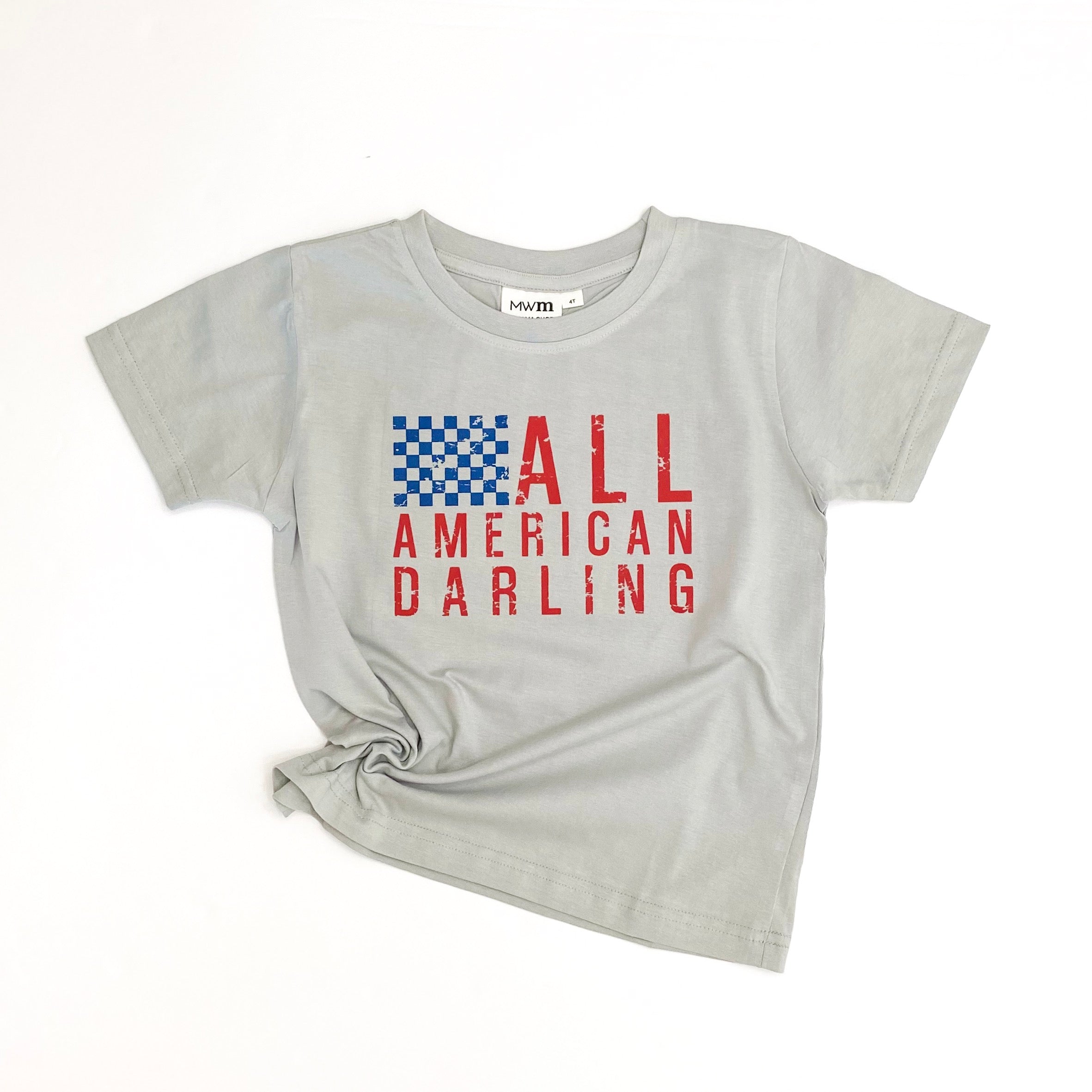 All American Darling Child Tee - Red and Blue Design