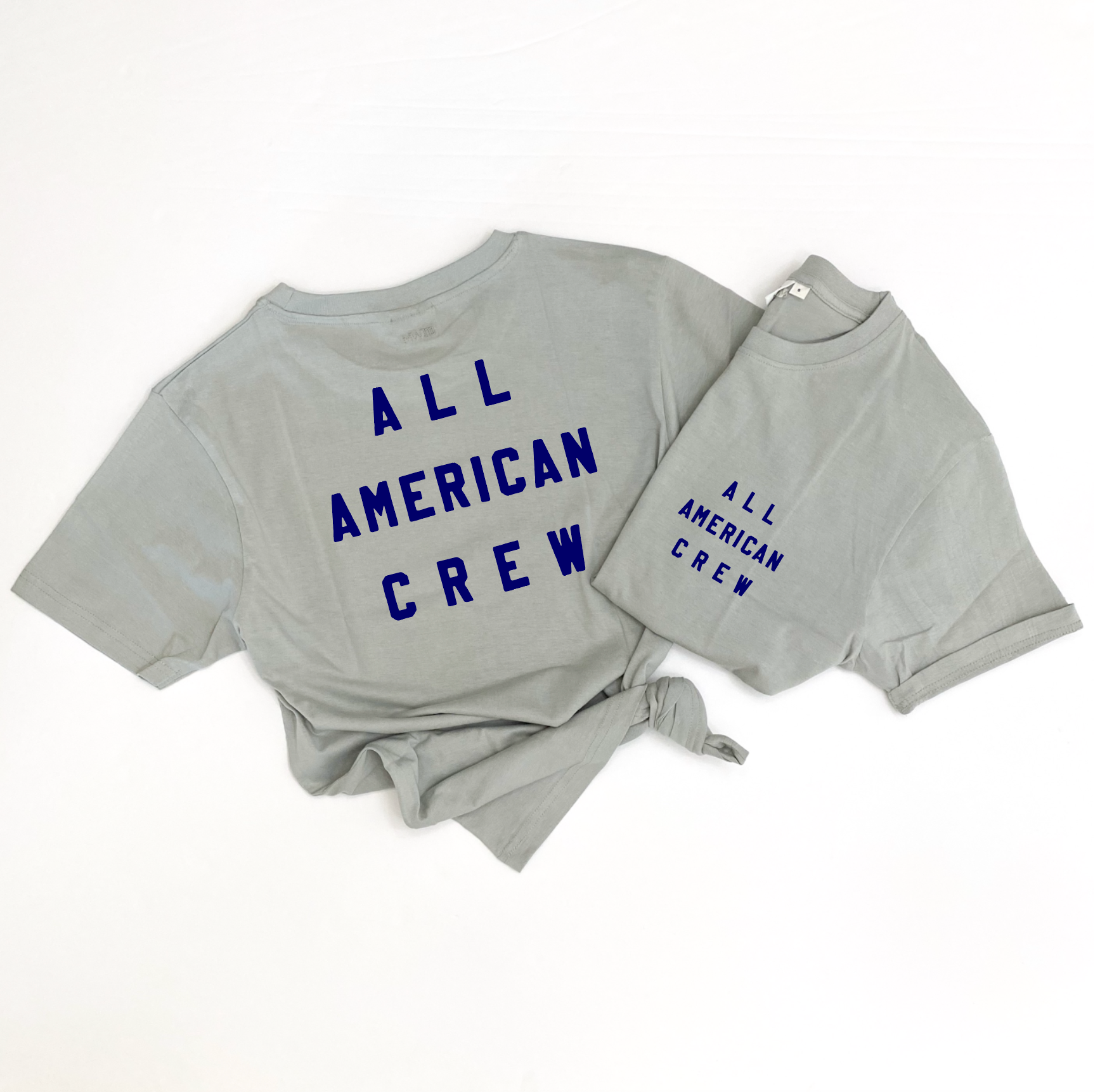 All American Crew Tee - Deep Blue Design